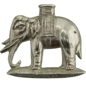 Duke of Wellingtons West Riding Regiment White Metal VOLUNTEERS Collar Badge