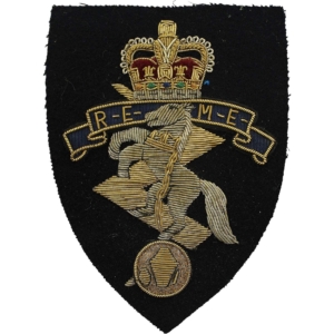 Royal Electrical & Mechanical Engineers REME Cloth Wire BULLION Veterans Blazer Badge