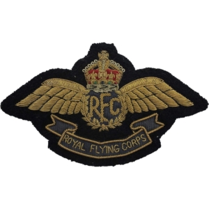 Royal Flying Corps RFC Cloth Wire BULLION Veterans Blazer Badge