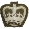 Cloth Warrant Officer 3rd Class 3 Arm / Sleeve Insignia Badge - Queens Crown