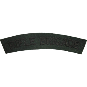 Rifle Brigade Regiment Cloth Shoulder Title Badge Flash