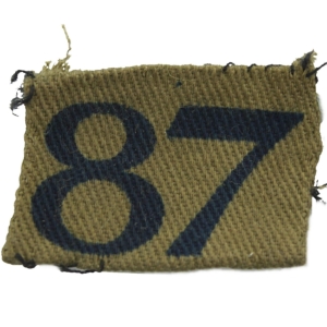 WW2 Home Guard 87th Company / Battalion Unit Cloth Shoulder Title Insignia Badge