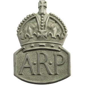 WW2 ARP Warden (Air Raid Precautions) Silver Lapel Badge - LADIES VERSION