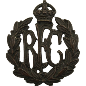 WW1 Royal Flying Corps RFC Bronze OFFICERS Collar Badge