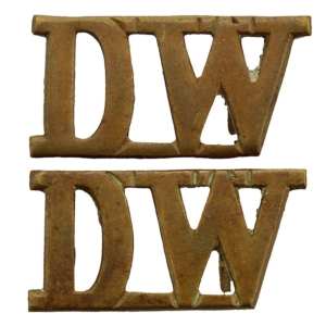 Duke of Wellingtons West Riding Regiment Shoulder Title PAIR