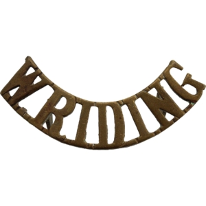 WW1 Duke of Wellington's West Riding Regiment Shoulder Title (FIRST PATTERN)
