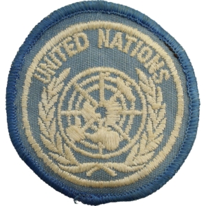 United Nations UN Blue Beret Cloth Cap Badge / Uniform Formation Patch