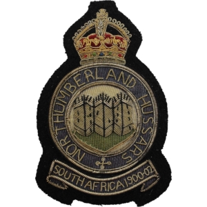 Northumberland Hussars Regiment Cloth Wire BULLION Veterans Blazer Badge