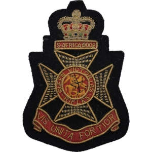 9th Queen Victorias Rifles Battalion London Regiment Cloth Wire BULLION Veterans Blazer Badge