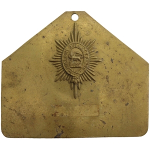 Worcestershire Regiment Brass Bed / Duty Foot Plate