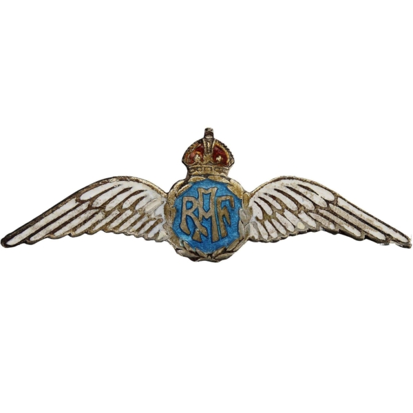 WW2 Royal Air Force RAF Wings SILVER and Enamel Sweetheart Brooch ...