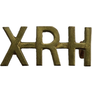 10th Royal Hussars Regiment XRH Shoulder Title