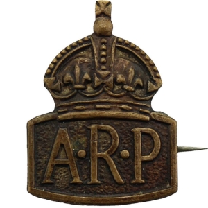 WW2 ARP Warden (Air Raid Precautions) SMALL Lapel Badge