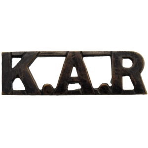 Kings African Rifles Regiment KAR King's Shoulder Title