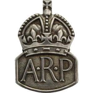WW2 ARP Warden (Air Raid Precautions) HALLMARKED Silver Lapel Badge - MENS