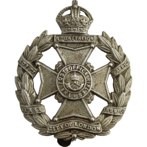 WW1 Post Office Rifles, 8th Battalion London Regiment Cap Badge