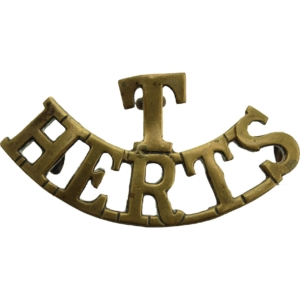 WW1 Hertfordshire Regiment Territorial Battalion Shoulder Title