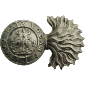 Northumberland Fusiliers Regiment VOLUNTEERS (White Metal) Collar Badge