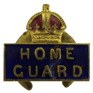 WW2 Home Guard Servicemans Enamel HG Lapel Badge