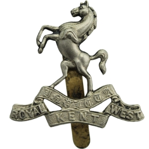 WW1 Queens Own Royal West Kent Regiment RWK Cap Badge