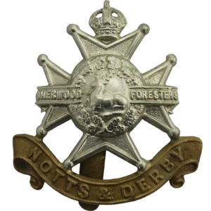 WW1 Sherwood Foresters (Notts and Derby) Regiment Cap Badge