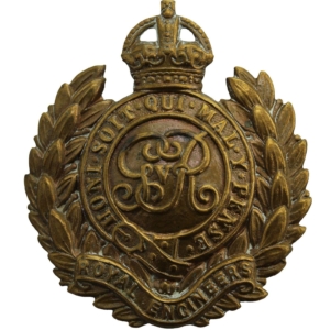 WW1 1916 ECONOMY ISSUE Royal Engineers Corps (George V) Cap Badge