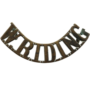 WW1 Duke of Wellington's West Riding Regiment Shoulder Title (FIRST PATTERN)