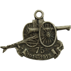 WW1 1914-1915 French Soixante Quinze (75mm QF Gun) Sweetheart Brooch France Pendant