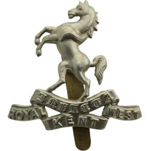 WW1 Queens Own Royal West Kent Regiment RWK Cap Badge