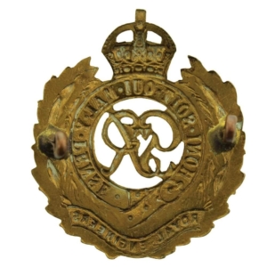 WW2 Royal Engineers Corps (George VI) Cap Badge - LUGS VERSION