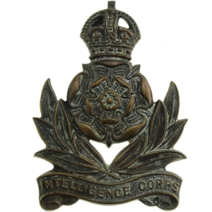 WW2 Intelligence Corps OFFICERS Bronze Cap Badge