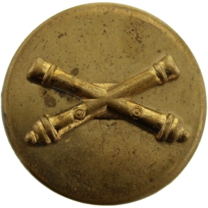 WW2 United States US Army American ARTILLERY BRANCH Collar Badge Insignia - SCREW BACK