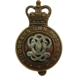 7th Queens Own Hussars Regiment Cap Badge - Queen's Crown