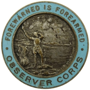 WW2 Royal Observer Corps ROC Lapel Badge - LARGE VERSION