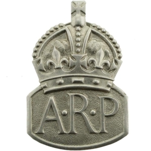 WW2 ARP Warden (Air Raid Precautions) Lapel Badge - MENS