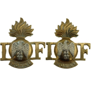 Royal Irish Fusiliers Regiment RIF Shoulder Title PAIR