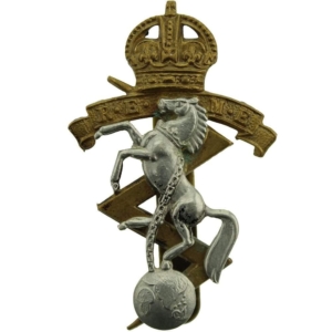 WW2 Royal Electrical & Mechanical Engineers REME Cap Badge - BUTTONS LD B'HAM