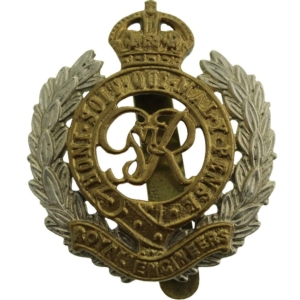 WW2 Royal Engineers Corps (George VI) BI-METAL Cap Badge
