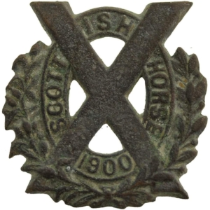 UK Dug Detecting Find - WW1 Scottish Horse Regiment Relic Collar Badge