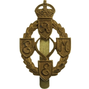 WW2 Royal Electrical & Mechanical Engineers REME Cap Badge - JR GAUNT LONDON