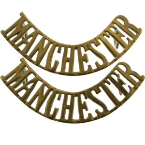Manchester Regiment Shoulder Title PAIR