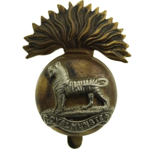 WW1 Royal Munster Fusiliers RMF Irish Regiment Cap Badge