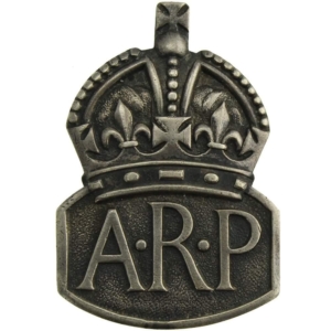 WW2 ARP Warden (Air Raid Precautions) HALLMARKED Silver Lapel Badge - MENS