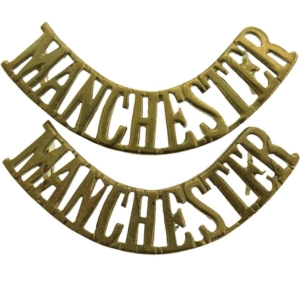 Manchester Regiment Shoulder Title PAIR
