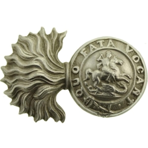 Northumberland Fusiliers Regiment VOLUNTEERS (White Metal) Collar Badge