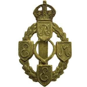 WW2 Royal Electrical & Mechanical Engineers REME Cap Badge - FIRST PATTERN