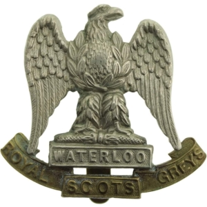 WW1 Royal Scots Greys Regiment Cap Badge