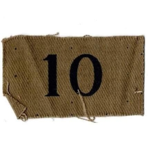 WW2 Home Guard 10th Company / Battalion Unit Cloth Shoulder Title Insignia Badge