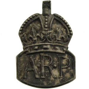 WW2 ARP Warden (Air Raid Precautions) HALLMARKED Silver Lapel Badge - MENS