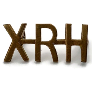 10th Royal Hussars Regiment XRH Shoulder Title